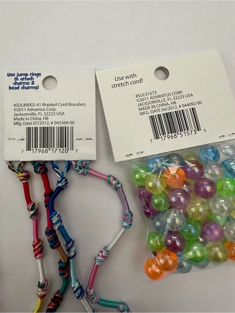 JoAnn Fabrics Braided Bubble Bead Stretch Cord Bracelet Bundle